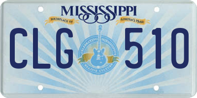 MS license plate CLG510
