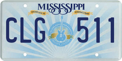 MS license plate CLG511
