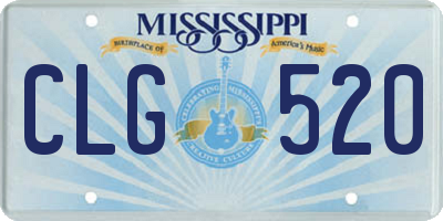 MS license plate CLG520