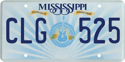 MS license plate CLG525