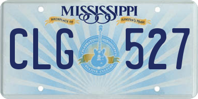 MS license plate CLG527