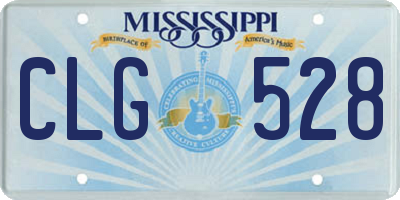 MS license plate CLG528
