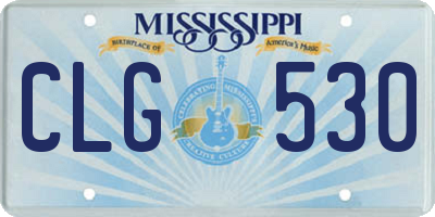 MS license plate CLG530