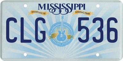MS license plate CLG536