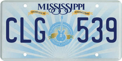 MS license plate CLG539