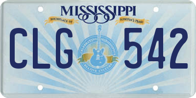 MS license plate CLG542