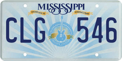 MS license plate CLG546