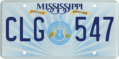 MS license plate CLG547