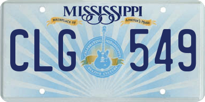 MS license plate CLG549
