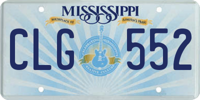 MS license plate CLG552