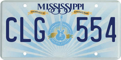 MS license plate CLG554