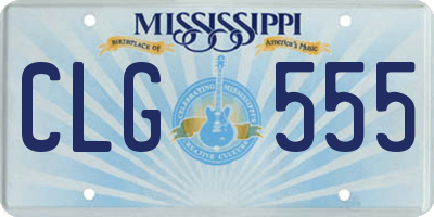 MS license plate CLG555