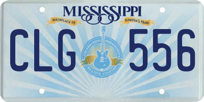 MS license plate CLG556