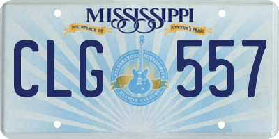 MS license plate CLG557