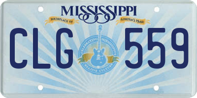 MS license plate CLG559
