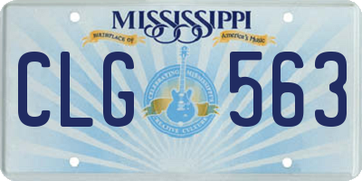 MS license plate CLG563