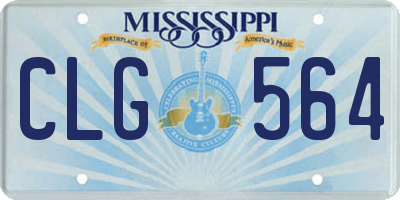 MS license plate CLG564