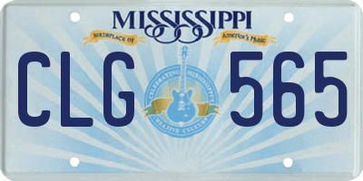 MS license plate CLG565