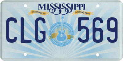 MS license plate CLG569