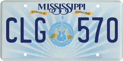 MS license plate CLG570