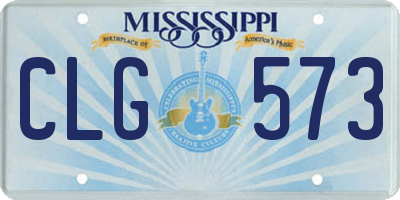 MS license plate CLG573