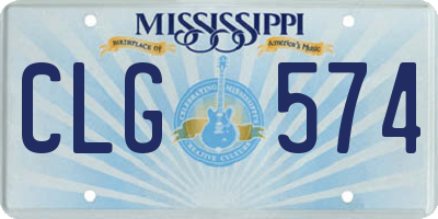 MS license plate CLG574