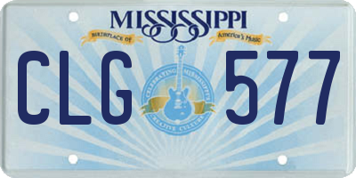 MS license plate CLG577