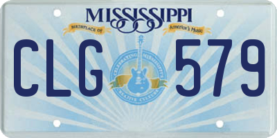 MS license plate CLG579