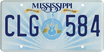 MS license plate CLG584
