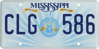 MS license plate CLG586