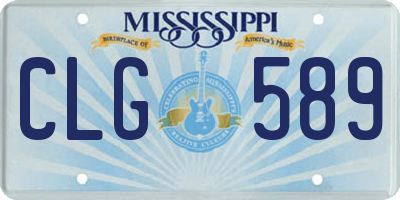 MS license plate CLG589