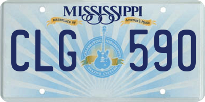 MS license plate CLG590