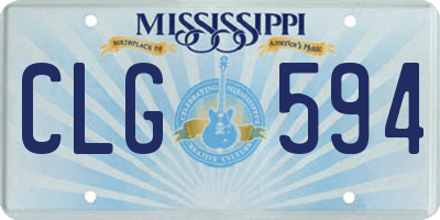MS license plate CLG594
