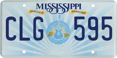 MS license plate CLG595