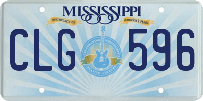MS license plate CLG596