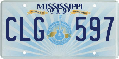 MS license plate CLG597