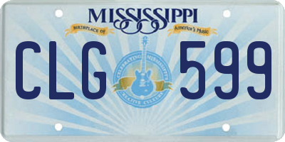 MS license plate CLG599