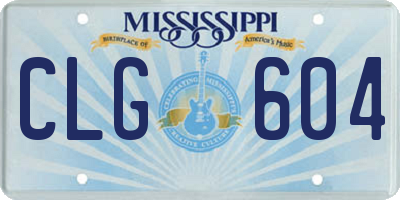 MS license plate CLG604