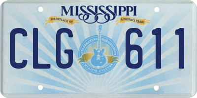 MS license plate CLG611