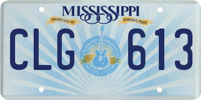 MS license plate CLG613