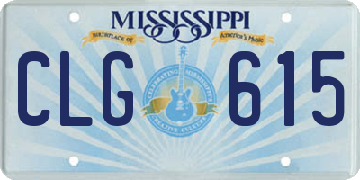 MS license plate CLG615
