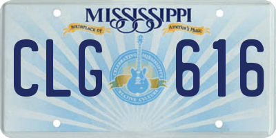 MS license plate CLG616