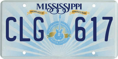 MS license plate CLG617