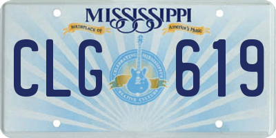MS license plate CLG619