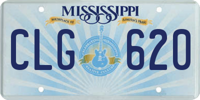 MS license plate CLG620