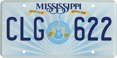 MS license plate CLG622
