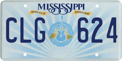 MS license plate CLG624