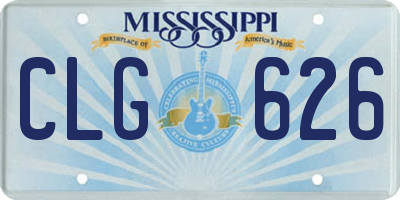 MS license plate CLG626