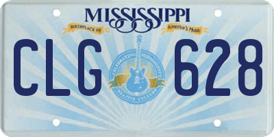 MS license plate CLG628