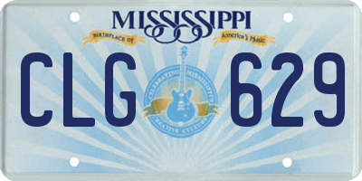 MS license plate CLG629